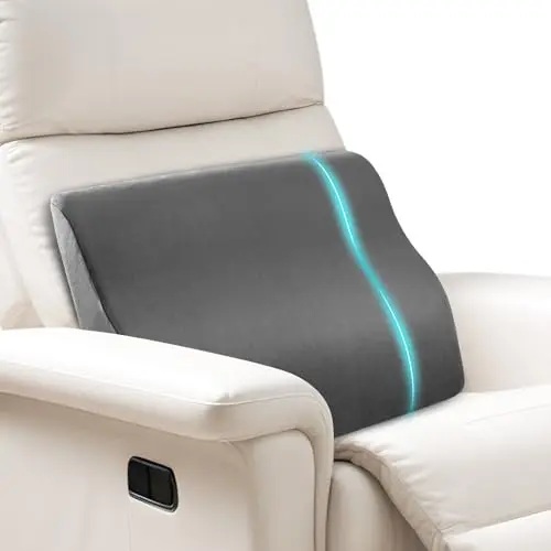 SofGlowly large rectangular gray lumbar pillow with plush velvet cover