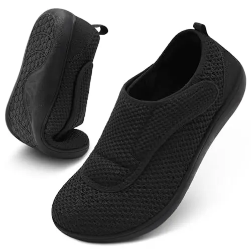 SCURTAIN men's wide width barefoot-style walking shoes with adjustable straps
