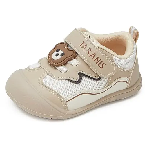 TARANIS apricot-colored baby shoes with full cushioning