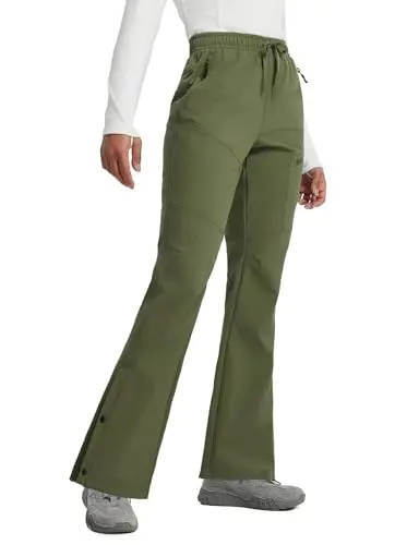 baleaf women's water-resistant insulated pants with snap closures