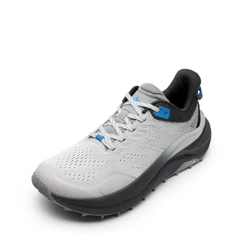 NORTIV 8 Men's Wide Toe Box Trail Running Shoes in black and grey