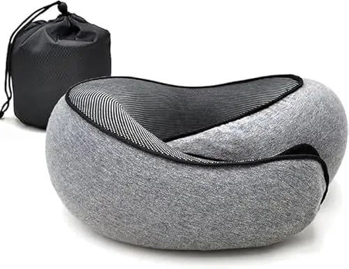 RURING dark grey memory foam travel neck pillow