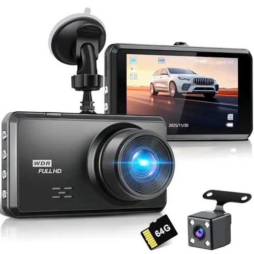 Miden S7 4K dash cam front and rear with aluminum alloy case