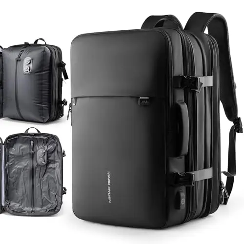 MARK RYDEN automatic compression travel backpack with USB charging