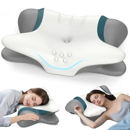 beslovo white butterfly-shaped neck support pillow
