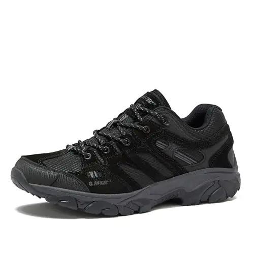 HI-TEC Ridge Low men's waterproof hiking shoes in black
