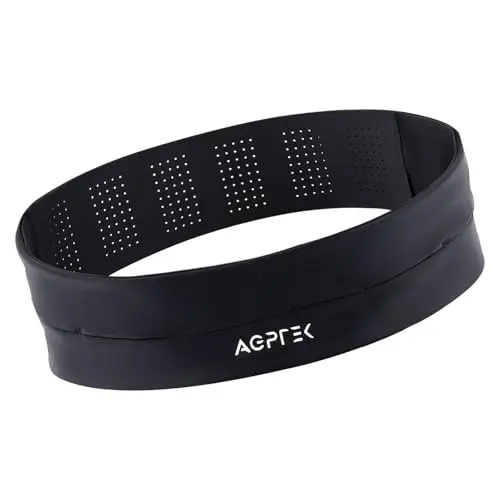 AGPTEK running belt with 300ml water bottle and wraparound pocket