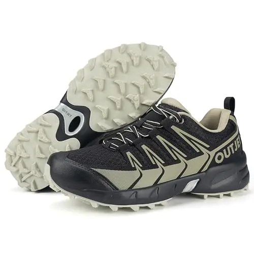 OUTJET ultralight hiking sneaker emphasizing its breathable mesh construction