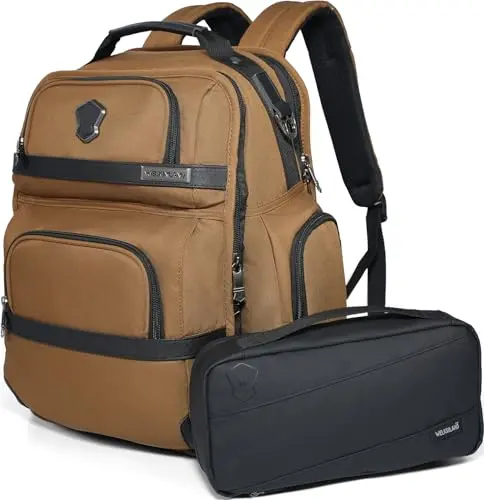 WELKINLAND business backpack for men with included toiletry bag