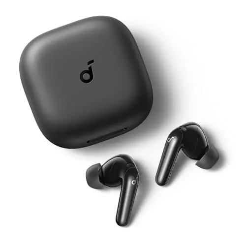 Soundcore P31i black wireless earbuds with charging case