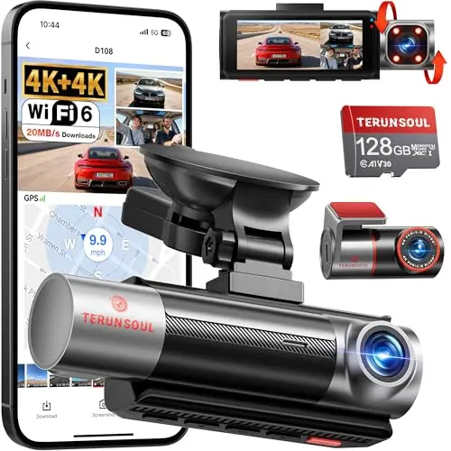 TERUNSOUl D018 three-channel dash cam system