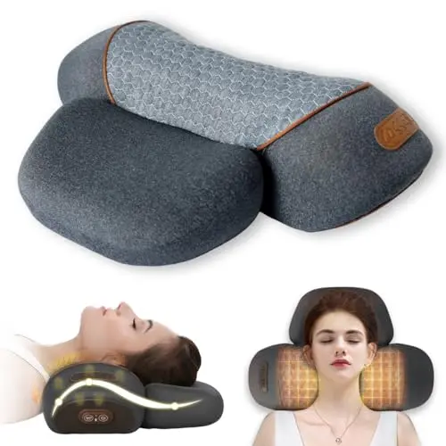 Bkrtondsy 3-in-1 Cervical Traction and Massage Pillow