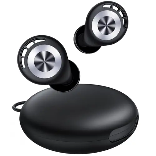 TOAPEX black silicone earplugs with a carrying case and multiple ear tips